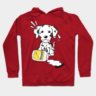 Cute Dalmatian spilled mayonnaise Hoodie